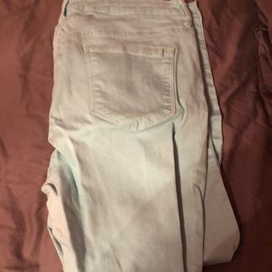West nine skinny jeans size 14 color is light teal